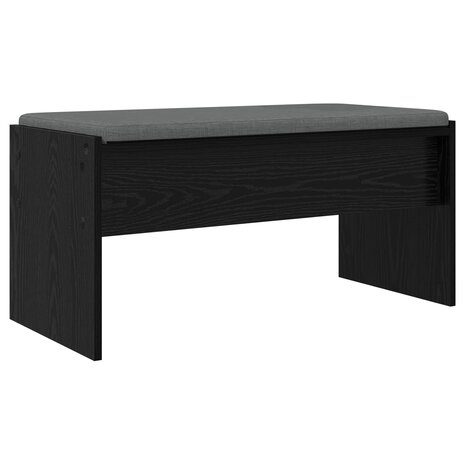 Halbank met kussen Zwart Eiken 80 x 38 x 46 cm 7