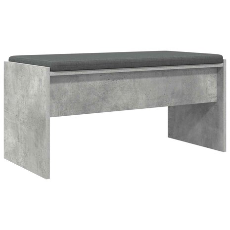 Halbank met kussen Beton Grijs 80 x 38 x 46 cm 2