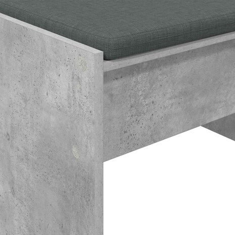 Halbank met kussen Beton Grijs 80 x 38 x 46 cm 8