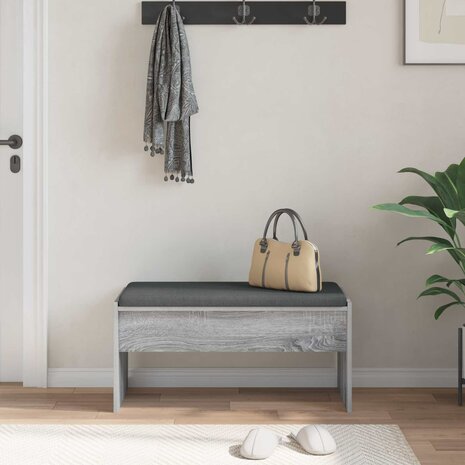 Halbank met kussen Grijs Sonoma 80 x 38 x 46 cm 4