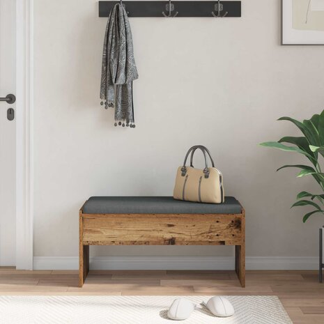 Halbank met kussen Oudhout 80 x 38 x 46 cm 4