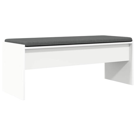 Halbank met kussen Wit 100 x 38 x 46 cm 7