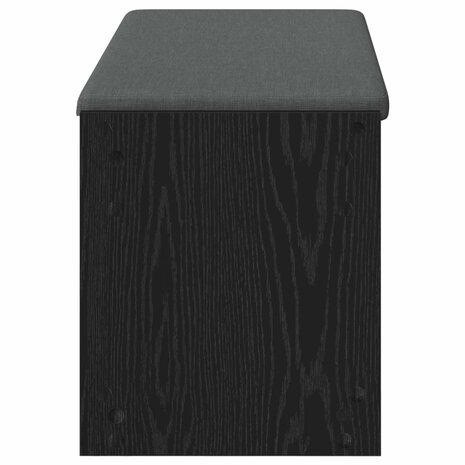 Halbank met kussen met plank Zwart Eiken 100 x 38 x 46 cm 6