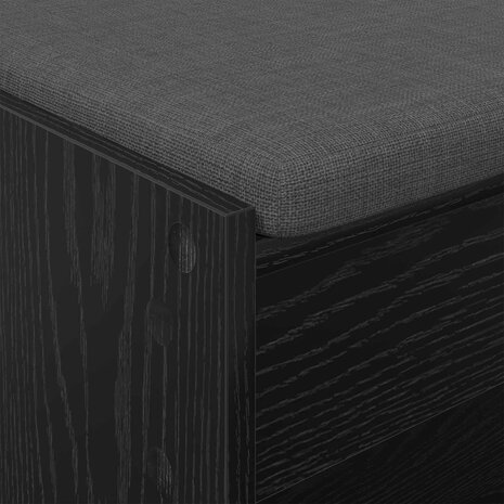 Halbank met kussen met plank Zwart Eiken 100 x 38 x 46 cm 8