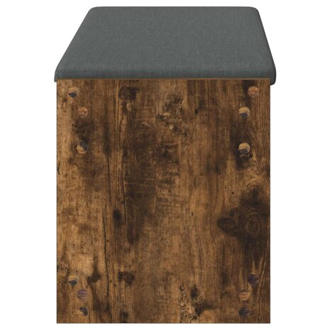 Halbank met kussen met plank Gerookt eiken 100 x 38 x 46 cm 6