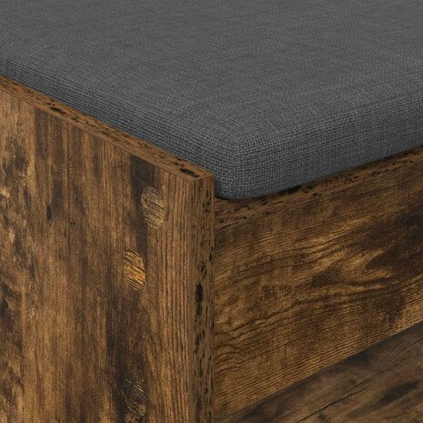 Halbank met kussen met plank Gerookt eiken 100 x 38 x 46 cm 8