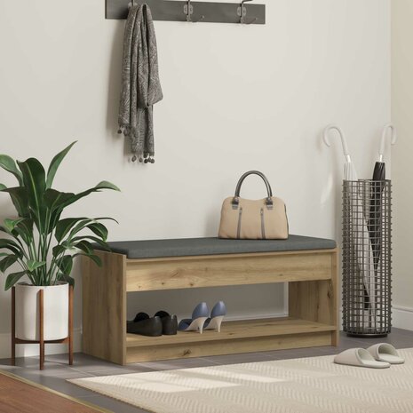 Halbank met kussen met plank Artisan Eiken 100 x 38 x 46 cm 1