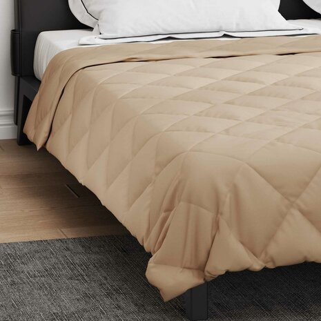 Zomerdekbed Taupe 200 x 200 cm Microvezel 4