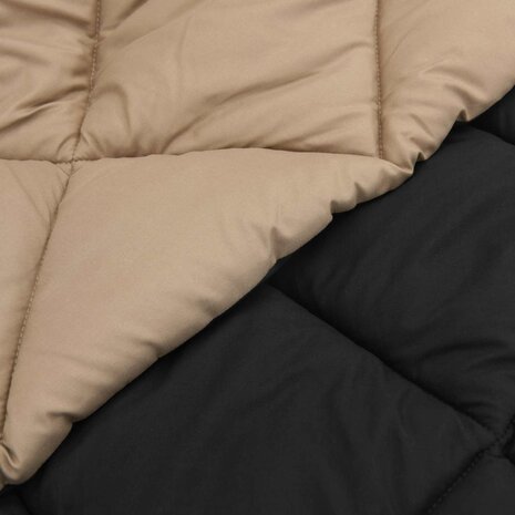 Zomerdekbed Zwart en Taupe 220 x 135 cm Microvezel 9