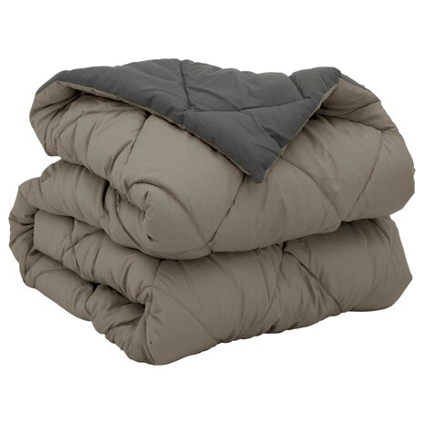 Vol jaar dekbed Lichtgrijs en Antraciet 200 x 135 cm Microfiber 5