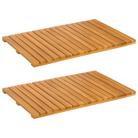 Badmat Effen Bruin 60 x 40 cm Hout 2