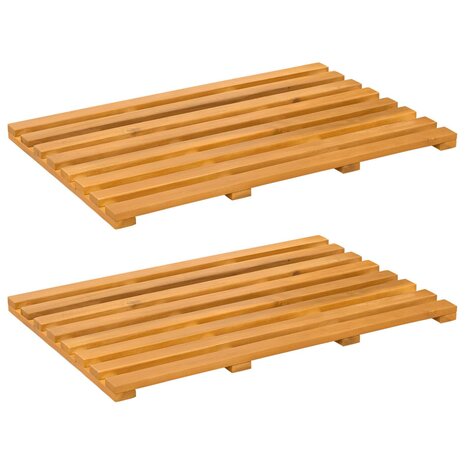 Badmat Effen Bruin 100 x 53 cm Hout 2