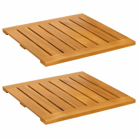 Badmat Effen Bruin 50 x 50 cm Hout 2
