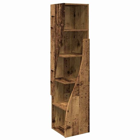 Hoekkast Wit 32x32x140cm Bewerkt hout 2