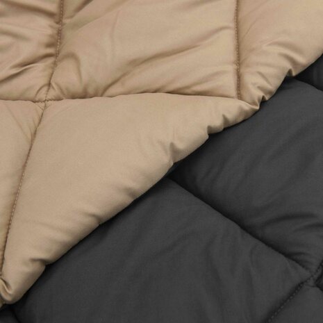 Zomer Dekbed Antraciet en Taupe 220 x 140 cm Microfiber 9