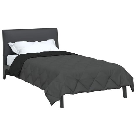Zomer Dekbed Zwart en Anthraciet 220 x 155 cm Microfiber 3