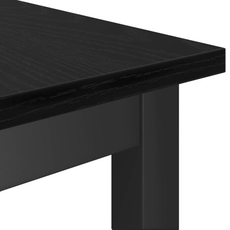 Eetbank Zwart Eiken 100 x 32,5 x 48,5 cm 6