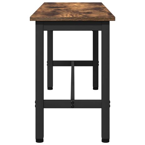 Eetbank 2 pcs Gerookt eiken 100 x 32,5 x 48,5 cm 6