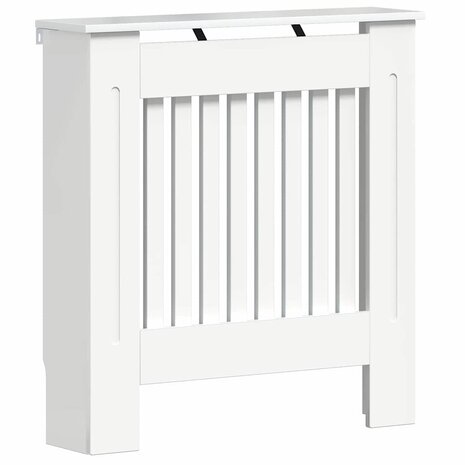 Radiatorafdekking Hoogglans wit 78 x 19 x 81,5 cm Bewerkt hout 2