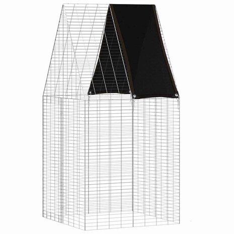 Konijnenkooi Zilver 100 x 100 x 210 cm Gegalvaniseerd staal 2