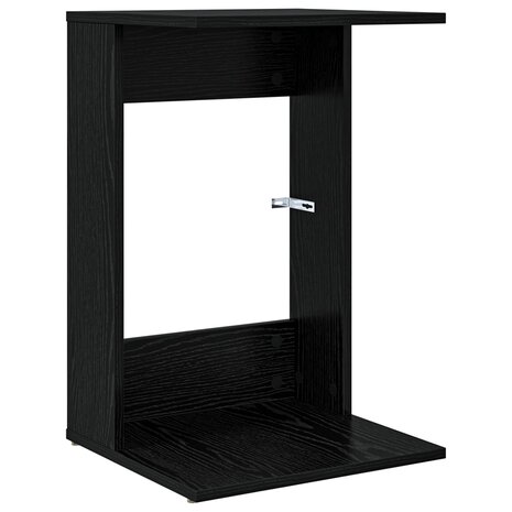 Bijzettafel Zwart Eiken 40 x 38 x 62,5 cm Bewerkt hout 2