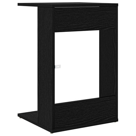 Bijzettafel Zwart Eiken 40 x 38 x 62,5 cm Bewerkt hout 7
