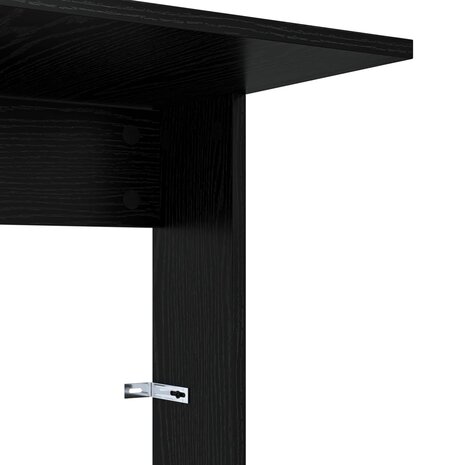 Bijzettafel Zwart Eiken 40 x 38 x 62,5 cm Bewerkt hout 9