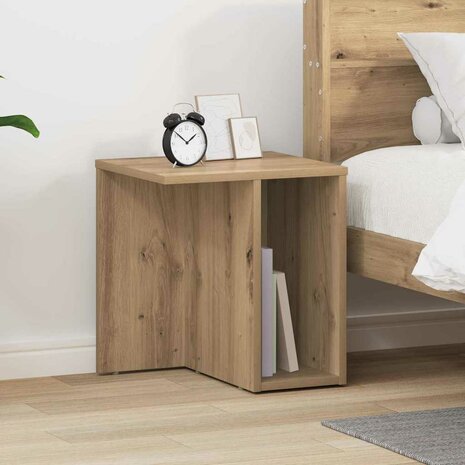 Bijzettafel Artisan Eiken 37 x 32 x 40 cm Bewerkt hout 1
