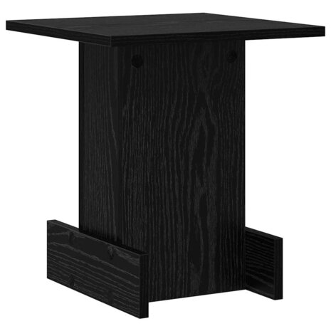 Bijzettafel Zwart Eiken 35,5 x 35 x 40 cm Bewerkt hout 2