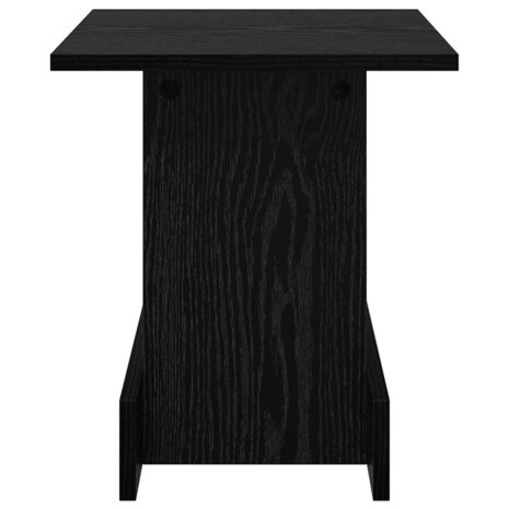 Bijzettafel Zwart Eiken 35,5 x 35 x 40 cm Bewerkt hout 5
