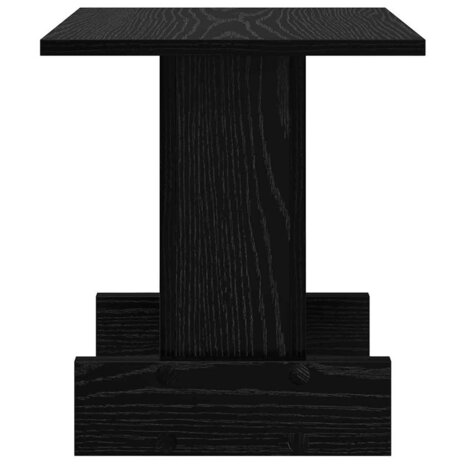 Bijzettafel Zwart Eiken 35,5 x 35 x 40 cm Bewerkt hout 6