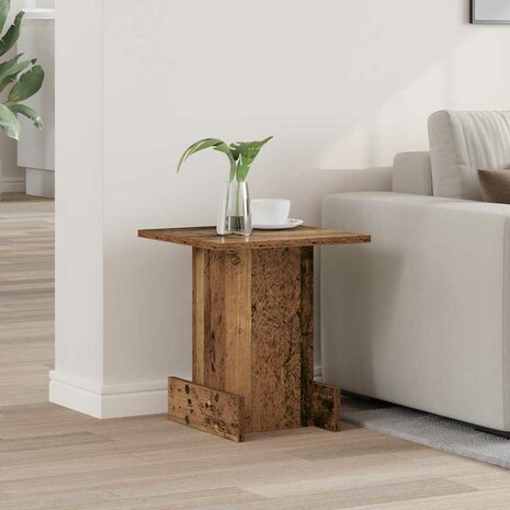 Bijzettafel Oudhout 35,5 x 35 x 40 cm Bewerkt hout 1