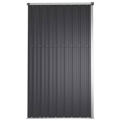 Tuinschuur 225x89x161 cm gegalvaniseerd staal antracietkleurig 5