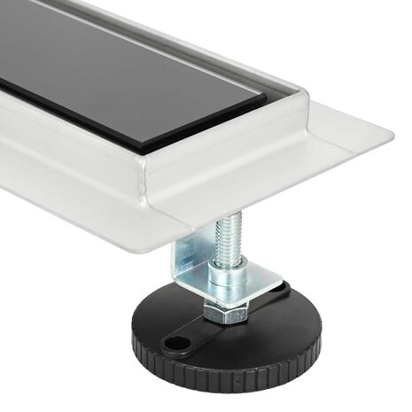 Doucheafvoer Glasdeksel met 360&deg; Sifon Zwart 80 cm 8