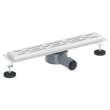 Doucheafvoer Glasdeksel met 360&deg; Sifon Zilver 50 cm 2