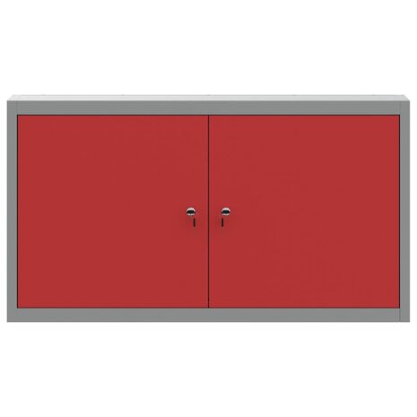 Gereedschapskast met plank Rood en Grijs 50 x 20 x 55 cm 7