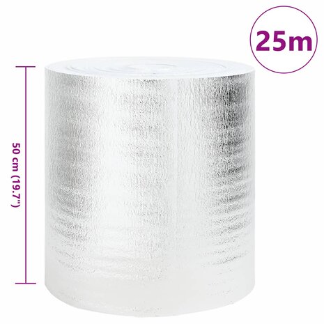 Radiatorfolie Zilver 25 x 0,5 m Polyetheen 2