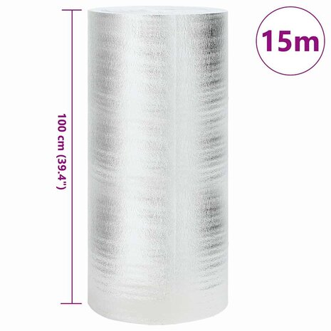 Radiatorfolie Zilver 15 x 1 m Polyetheen 5