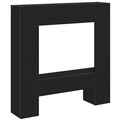 Haardombouw 81x18x82 cm spaanplaat zwart eikenkleurig 2