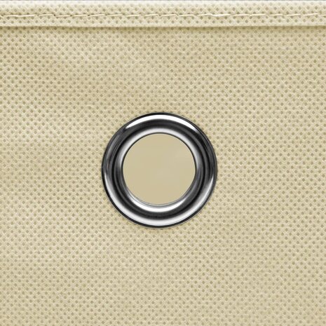 Opbergboxen 4 st 28x28x28 cm nonwoven stof cr&egrave;mekleurig 4