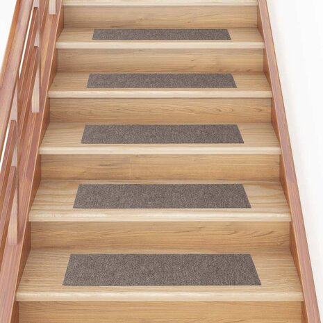 Trapmatten zelfklevend 15 stuks 76x20 cm beige rechthoekig 1