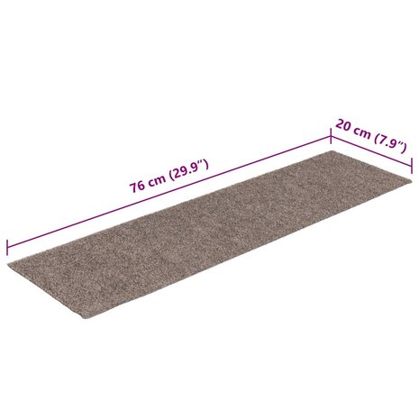 Trapmatten zelfklevend 15 stuks 76x20 cm beige rechthoekig 8