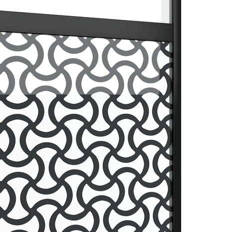 Glazen deur Fretwerk Zwart 90 x 2 x 205 cm Aluminium 5
