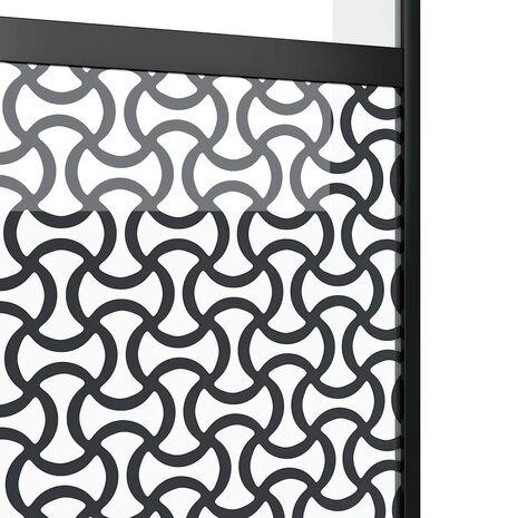 Glazen deur Fretwerk Zwart 90 x 2 x 205 cm Aluminium 5