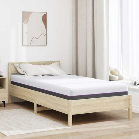 Matras Wit en Grijs 120 x 200 cm Jacquard stof 1