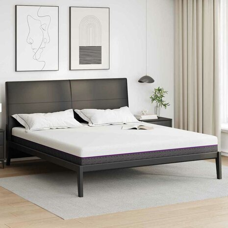 Matras Wit en Grijs 200 x 200 cm Jacquard stof 1