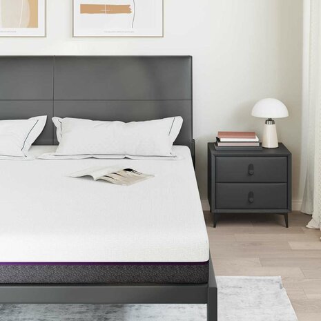 Matras Wit en Grijs 200 x 200 cm Jacquard stof 3