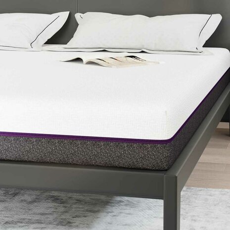Matras Wit en Grijs 200 x 200 cm Jacquard stof 8
