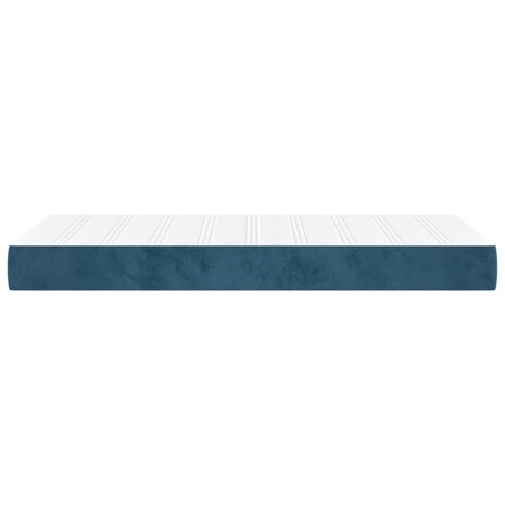 Pocketveringmatras medium 90x200x20 cm fluweel donkerblauw 4