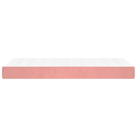 Pocketveringmatras medium 90x200x20 cm fluweel roze 4
